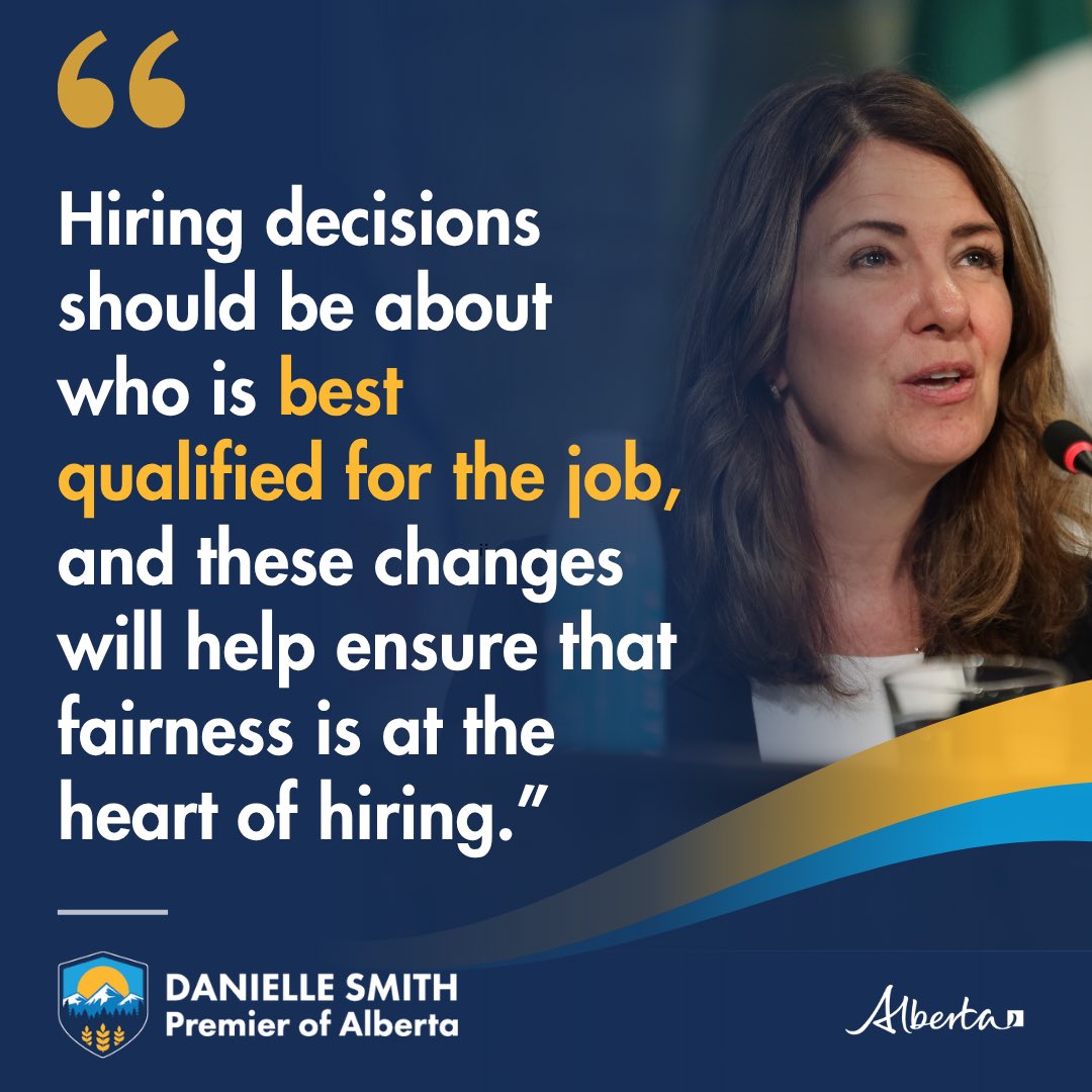 Danielle Smith Moves to Ban DEI Hiring Across Alberta’s Public Sector Under Bill 33, Including Cities and Universities (photo 3)